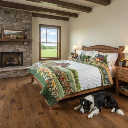 Country Farm 3-Piece Quilted Bedding Set
