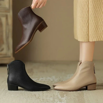 Adeline | Leather Orthopedic Ankle Boots