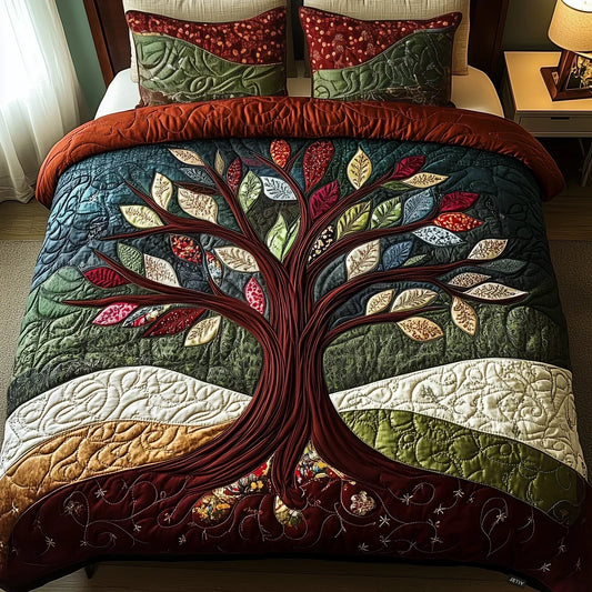 Embrace of Nature 3-Piece Quilted Bedding Set