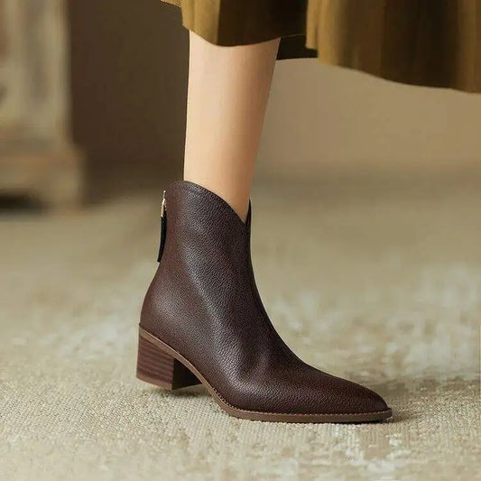 Adeline | Leather Orthopedic Ankle Boots