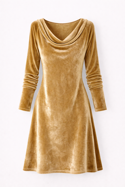 Isabella | Velvet Drape Dress